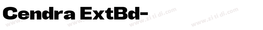 Cendra ExtBd字体转换